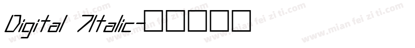 Digital 7Italic字体转换